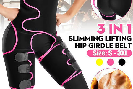 Body 3-In-1 Waist and Thigh Trimmer for Women Weight Loss Butt Lifter Waist Trainer Slimming Support Belt Hip Raise Shapewear