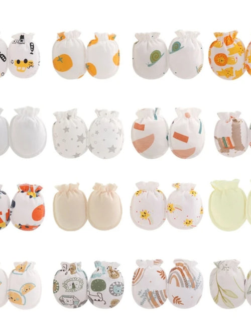 Load image into Gallery viewer, 5Pairs 0-3Month Newborn Baby Anti-Scratch Gloves Infant Boy Girl Unisex Mittens Baby Accessories
